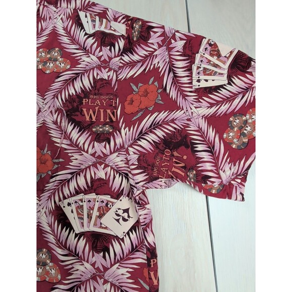 Big Dogs Hawaiian Camp Shirt Mens Extra Large Gambling Poker Cards Casino XL - Picture 3 of 13